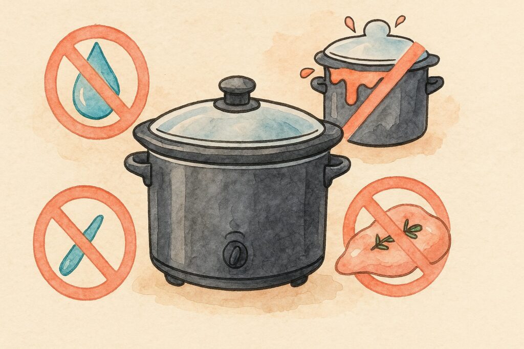 fouten slowcooker gebruik