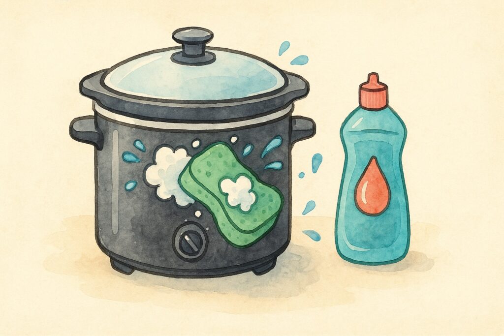 slowcooker schoonmaken