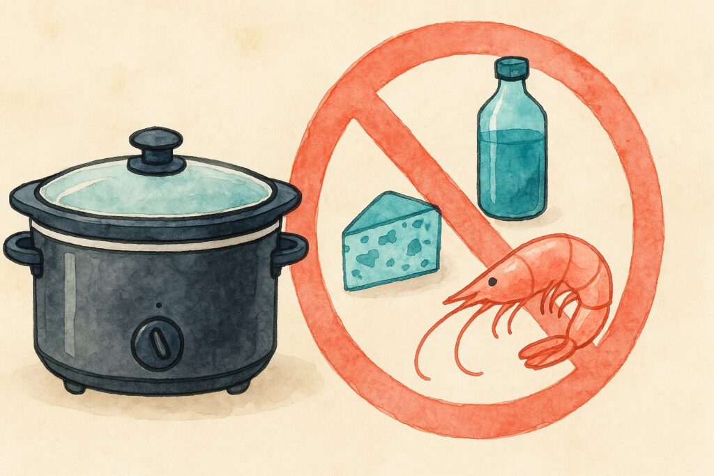 wat mag niet in slowcooker